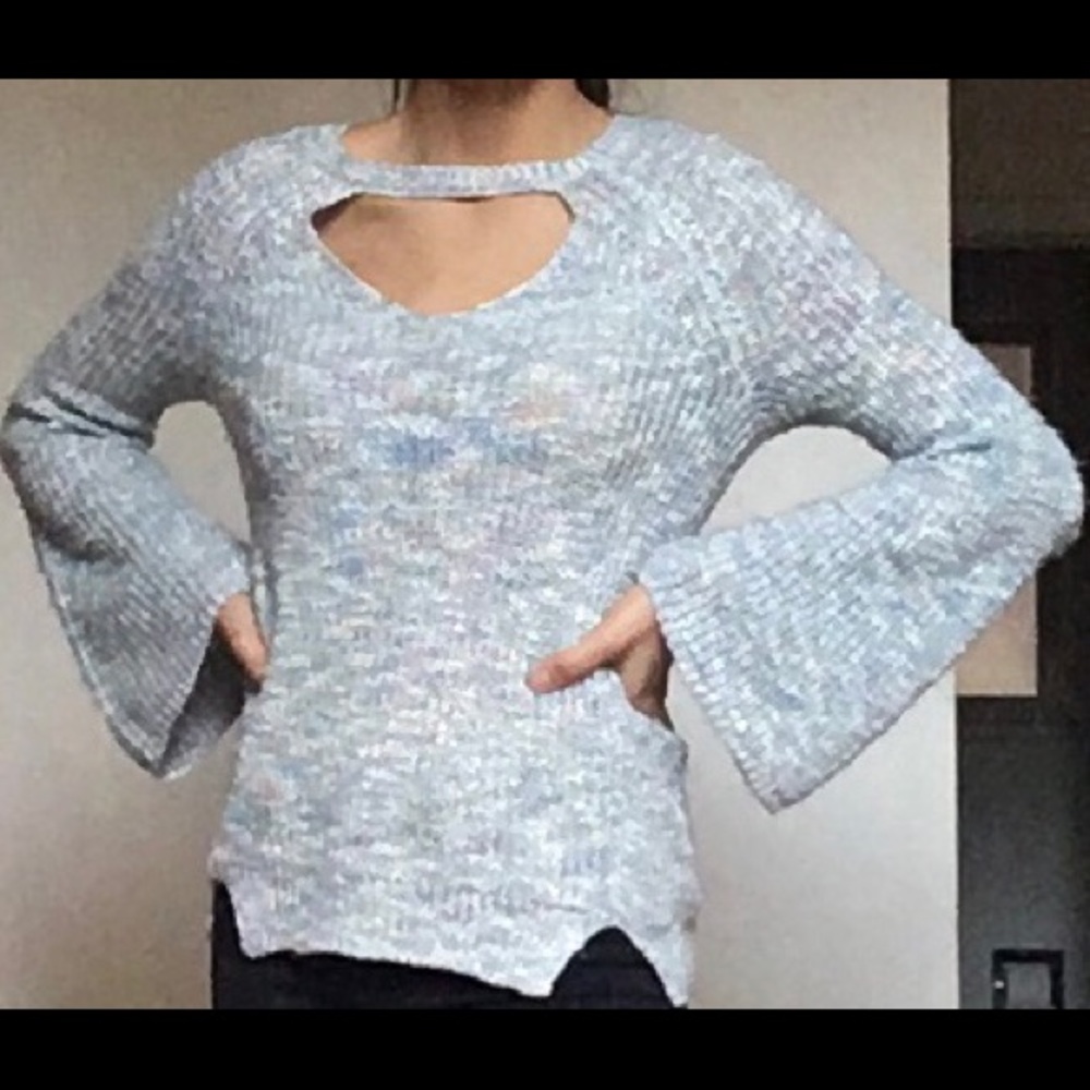 Pink Rose blue sweater